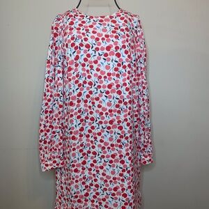 Cherry Print Long Sleeve Dress